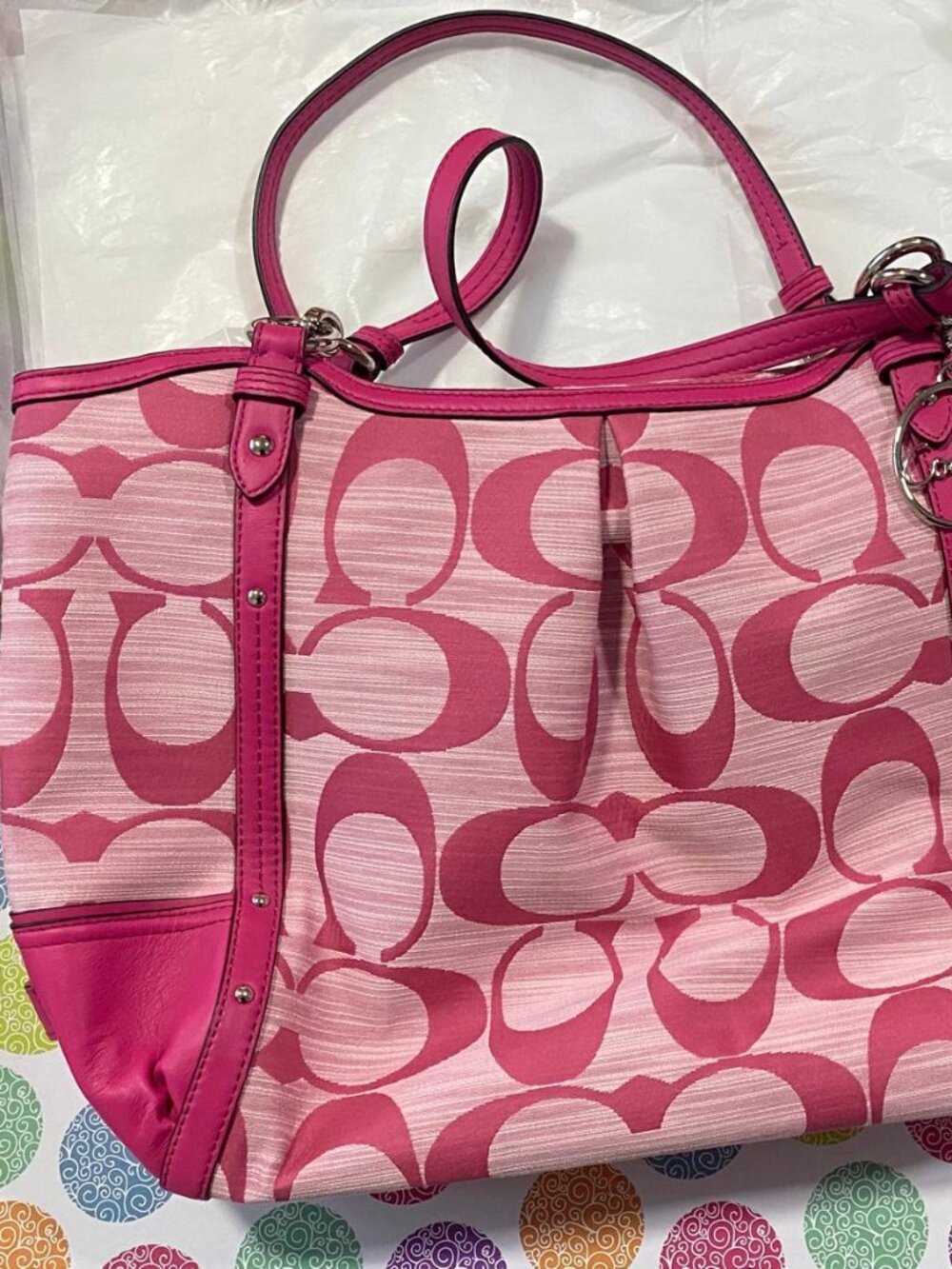 Authentic Coach Pink Signature Tote Bag – New with Tags